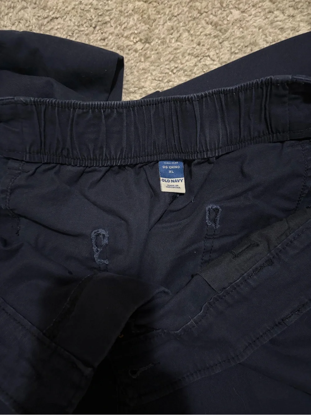 Old Navy Women’s Navy Straight-Leg Chinos - Picture 2 of 8